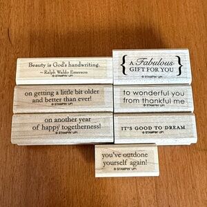 Stampin' Up! Inspirational, Various Phrases & Quotes Rubber Stamp Set 7